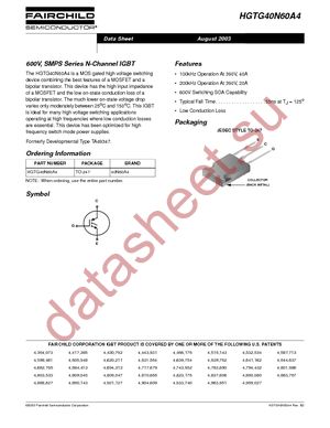 HGTG40N60A4 datasheet  